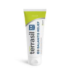 Terrasil Balanitis Relief tube ready for quick soothing application.