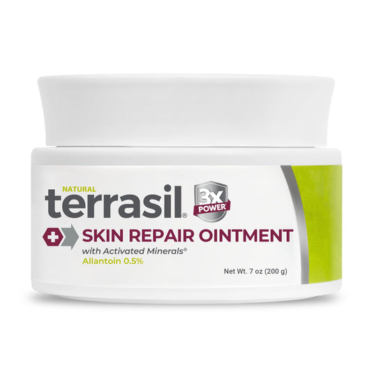Terrasil Skin Repair angular-cheilitis ointment helps soothe irritation and protect affected corners.