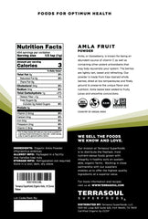 Terrasoul Amla Powder scoop showing portioning for daily wellness.