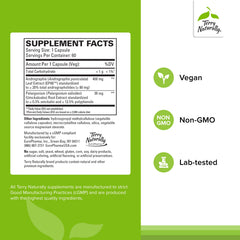 Terry Naturally Andrographis EP80 capsules for convenient daily respiratory support.