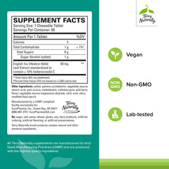 Terry Naturally Bronchial Clear tablets closeup showing ivy leaf extract benefits