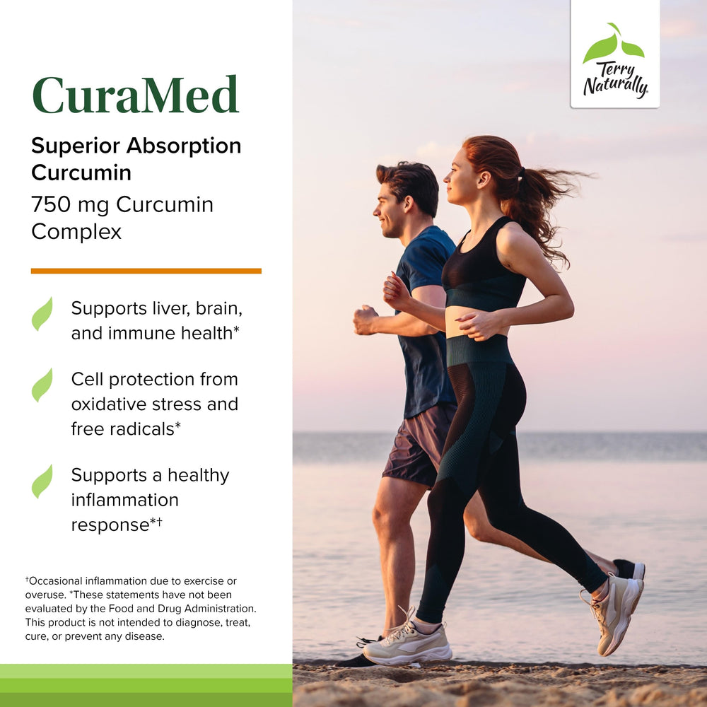 Terry Naturally CuraMed packaging with 360 softgels illustrating pack value