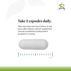 Close-up of dosage instructions for Terry Naturally Strontium supplement