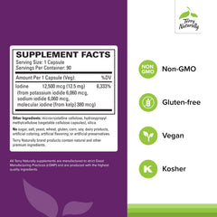 Terry Naturally Tri-Iodine capsules offering multiple iodine forms for immune and brain health