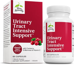 Terry Naturally Urinary Tract Intensive Support bottle and capsules supporting bladder health.