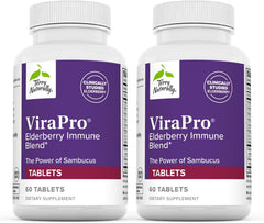Terry Naturally ViraPro elderberry bottle showcasing immune-support blend