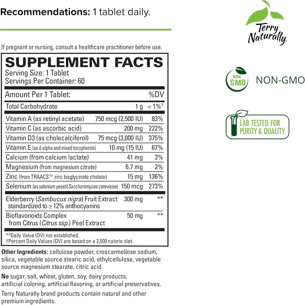 Terry Naturally ViraPro tablet pour displaying daily immune support tablets