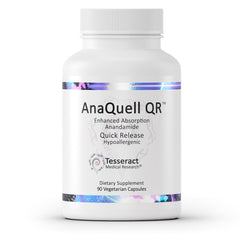 Tesseract AnaQuell QR bottle front view for daily stress support.
