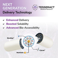 Tesseract AnaQuell QR packaging box signals modern wellness design.
