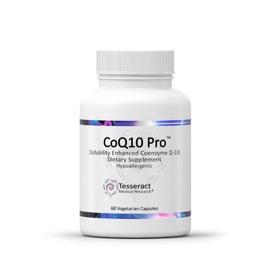 Tesseract CoQ10 Pro heart-energy visualization highlighting potential cardiovascular support.