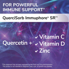 QuerciSorb Immuphore SR label front highlighting vitamins C, D3, and zinc.