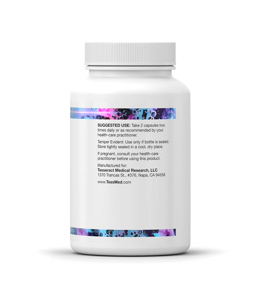 QuerciSorb Immuphore SR veggie caps beside bottle, highlighting hypoallergenic design.