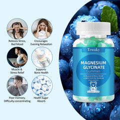 Tewuky magnesium glycinate gummies sugar-free formula – tasty, low-sugar option