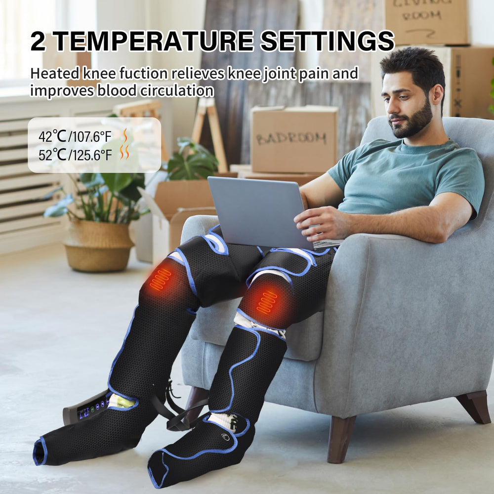 TGS Leg Massager foot compression aids post-workout fatigue relief.