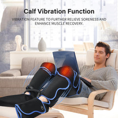 TGS Leg Massager with heat function to warm and relax muscles.