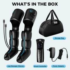 TGS leg massager timer auto-shutoff for safe, relaxed sessions.