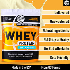 TGS Nutrition 100 Whey pour emphasizes smooth mixing and clump-free shakes.