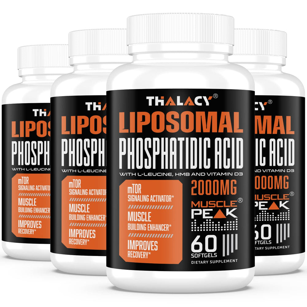 Thalacy 2000mg PA bottle highlighting high-potency liposomal delivery for athletes.