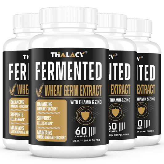Thalacy Spermidine Wheat Germ Capsules bottle for daily wellness.
