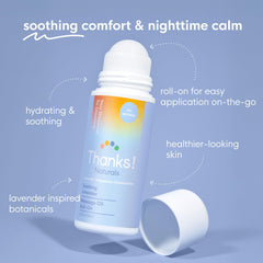 Cap closeup of Thanks! Naturals Massage Oil Roll On showing precise application