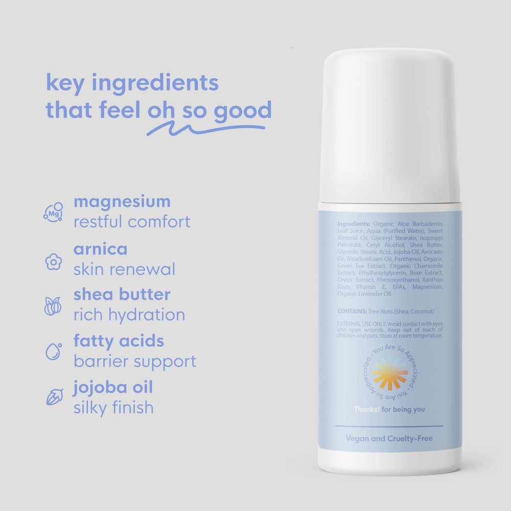Chamomile flowers in Thanks! Naturals Massage Oil Roll On convey calm evening use
