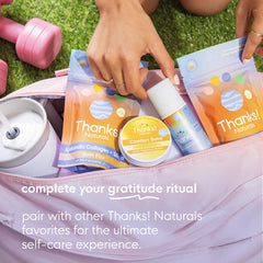 Vegan-friendly formula of Thanks! Naturals Massage Oil Roll On for clean beauty routines