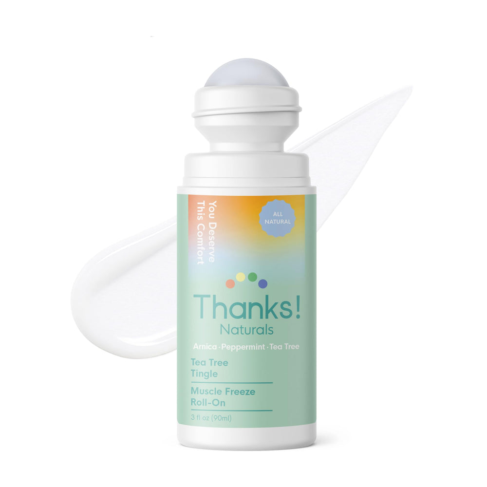 Thanks! Naturals Muscle Freeze Roll On bottle pour cools after workouts