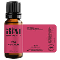 The Best Essential Oil Co rose geranium gift-ready packaging