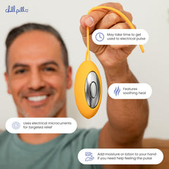 Chill Pill Plus USB recharge keeps it ready for on-the-go relief