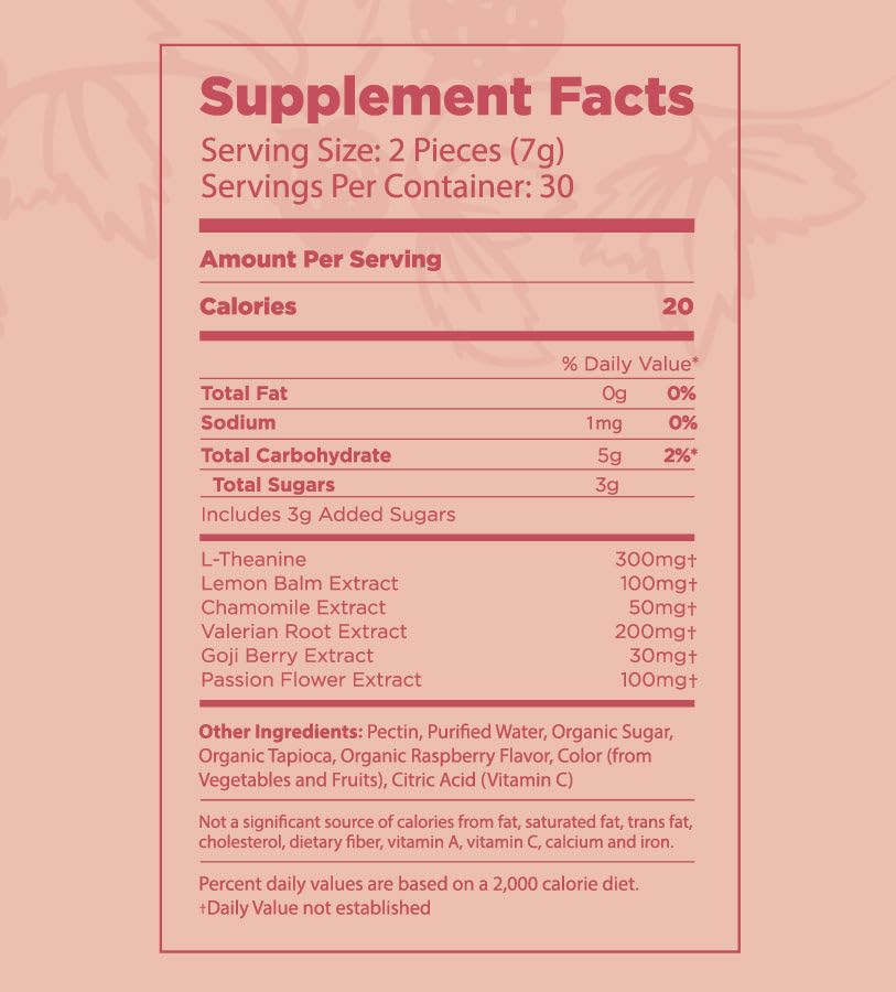 The Elderberry Co. Sleep Well Gummy side view highlights convenient chewable bedtime relief.