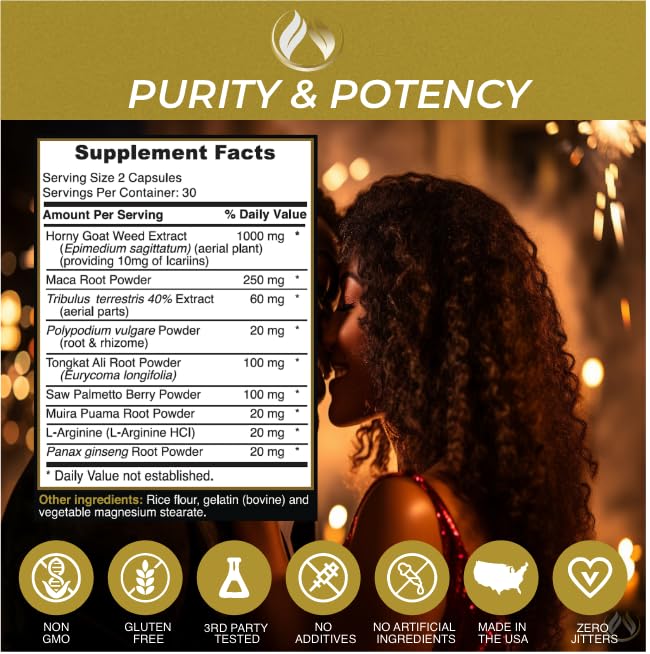 The Enclare Nutrition Horny Goat Weed Tribulus image signals athletic endurance.