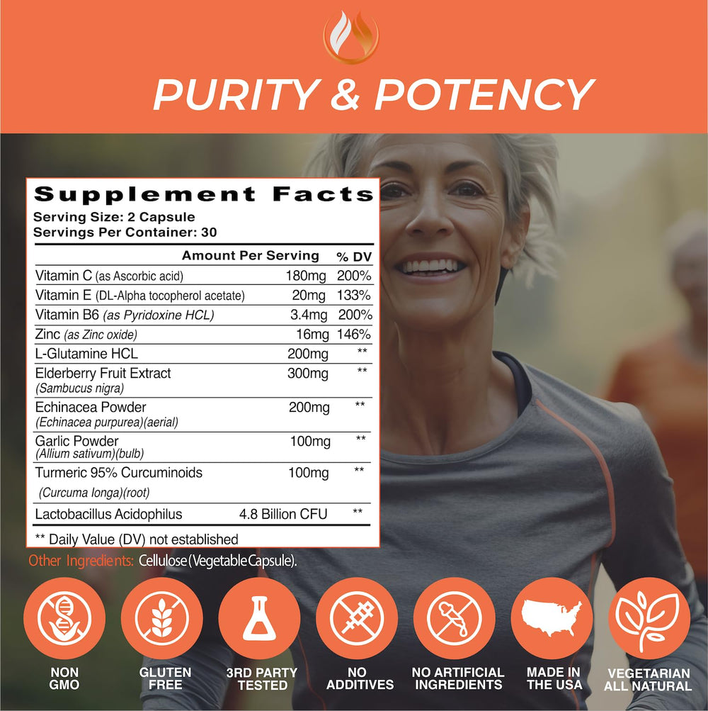 THE ENCLARE NUTRITION zinc and vitamin C bottle front emphasizes essential daily vitamins.