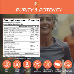 THE ENCLARE NUTRITION zinc and vitamin C bottle front emphasizes essential daily vitamins.