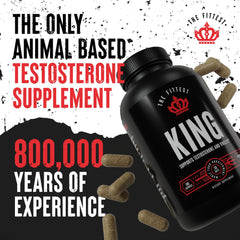 The Fittest King capsules closeup highlights supplement format