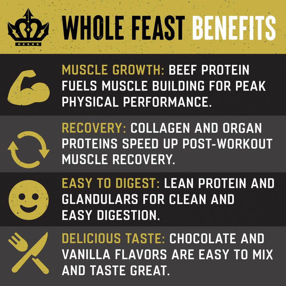 Colostrum-rich Whole Feast blend, creamy powder texture suitable for mixed beverages.