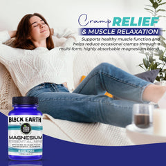 Black Earth Magnesium Essential Nine front label emphasizing nine bioactive forms