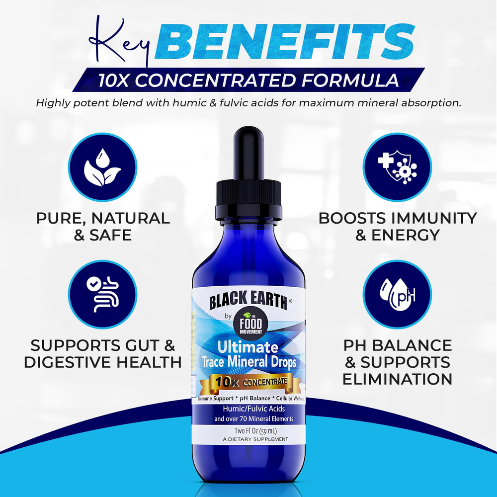 The Food Movement Co. humic acid mineral matrix emphasizes natural mineral synergy.