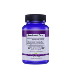 The Food Movement Co sea moss capsules pour, highlighting over 70 trace minerals.