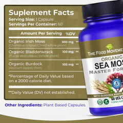 Woman taking a Sea Moss Master capsule for daily wellness.