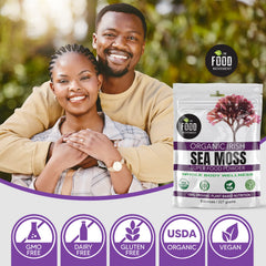 The Food Movement Co Sea Moss Powder jar label premium algae with minerals