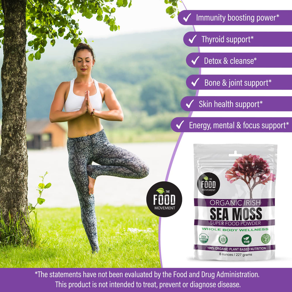 The Food Movement Co Sea Moss Powder scoop for easy measurement