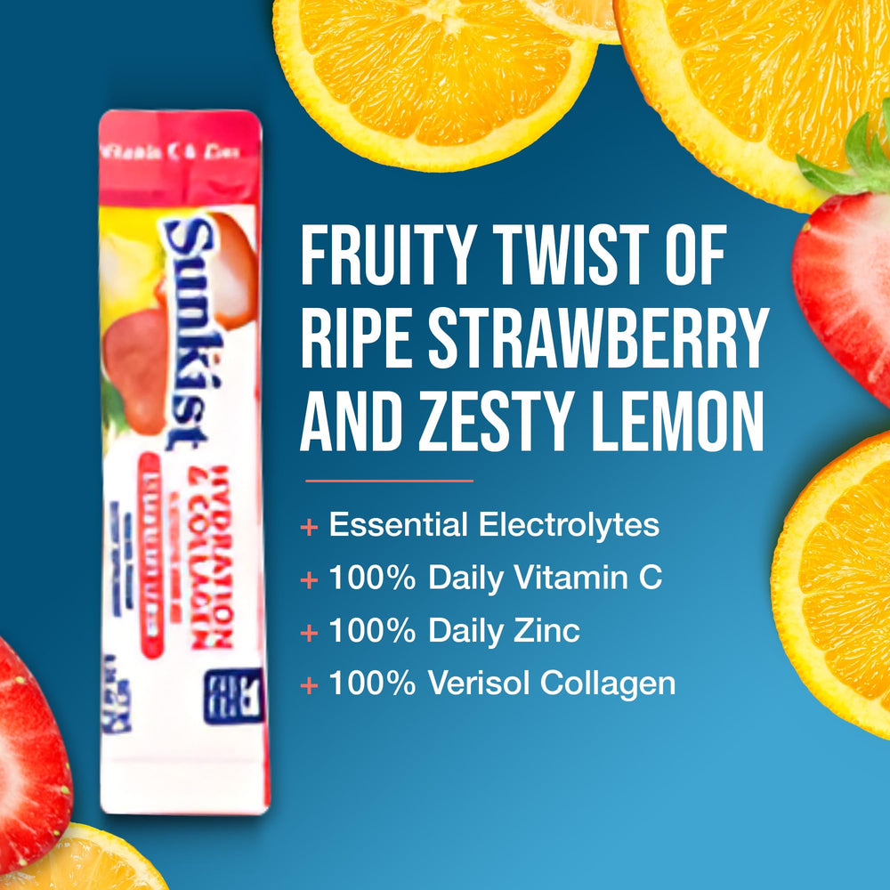 Vibrant color from the Sunkist stick signaling a refreshing, energizing sip