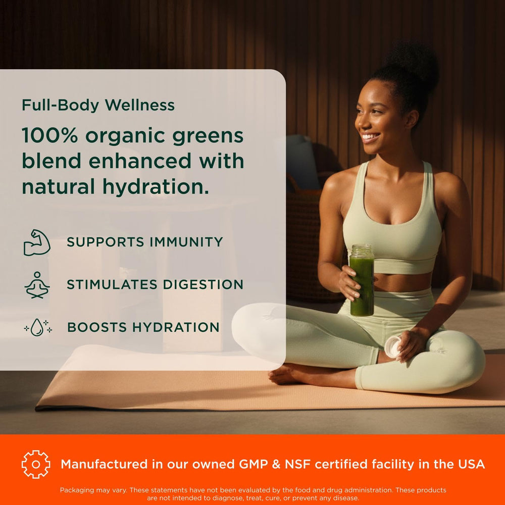 Pouring The Genius Brand greens pineapple mix highlights quick hydration and flavor.
