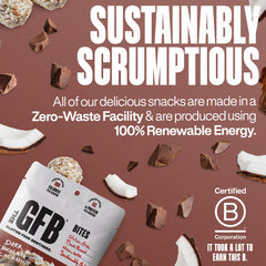 The GFB bites held in hand illustrate convenient, wholesome snacking.