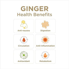 The Ginger People label and recyclable PET bottle reflect sustainability.