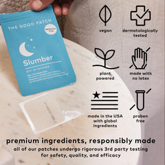 The Good Patch Slumber Patch applied in the dark of night offers a simple routine.