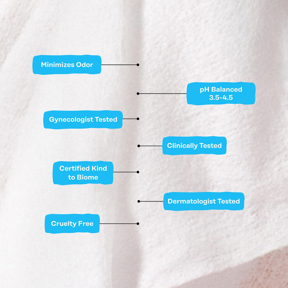 The Honey Pot Sensitive Feminine Wipes dermatologist-tested hypoallergenic for sensitive skin.