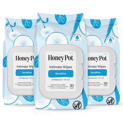 The Honey Pot Sensitive Feminine Wipes moisture-boost for daily freshness.