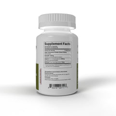 Close-up label view of Ajuga Turkestanica and Quercetin ingredients hints at study-backed benefits.