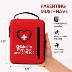 Durable zipper and sturdy materials on The Life Safety Pro kids kit.